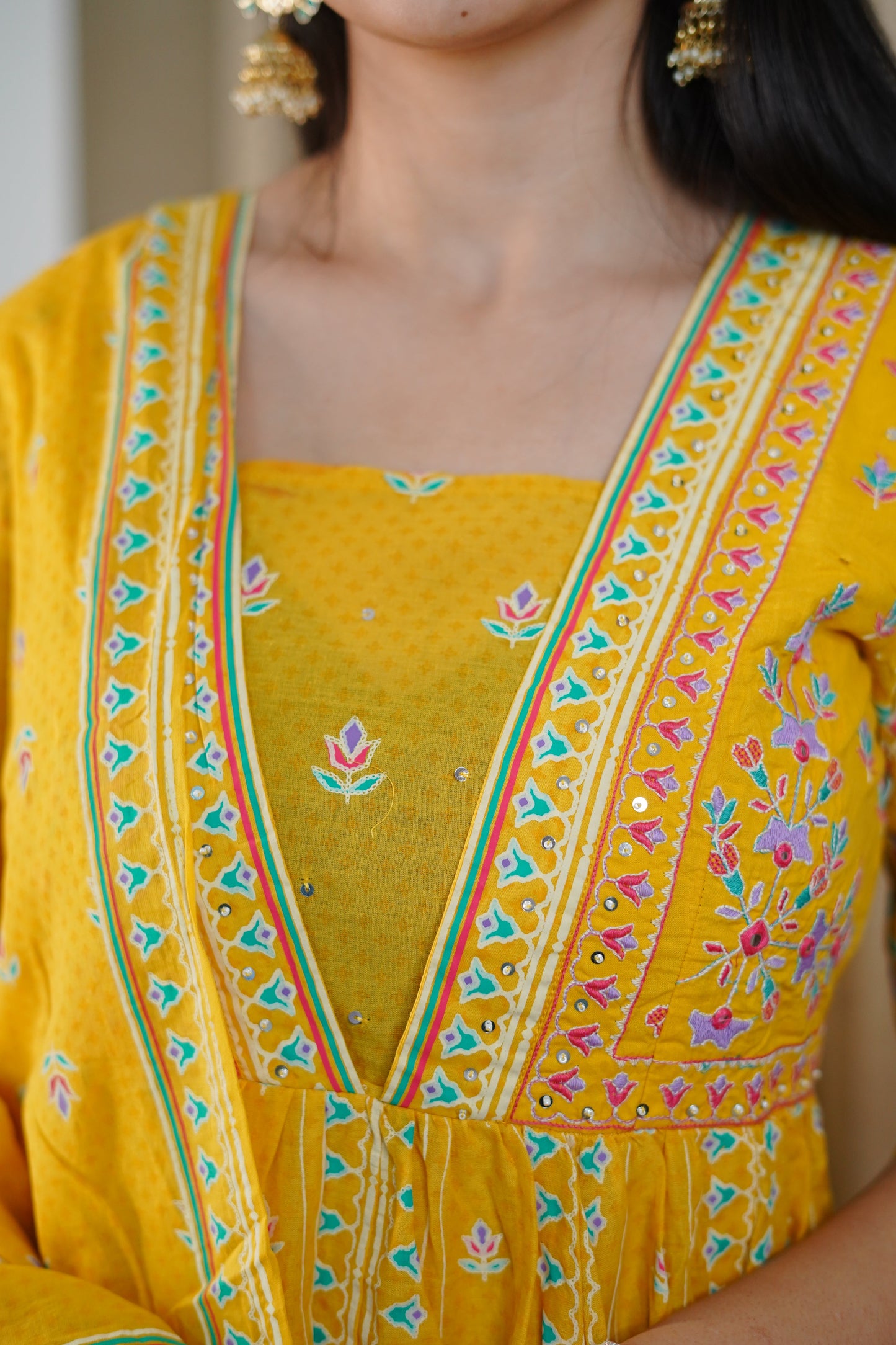 Yellow Nazakat Suit Set Dress