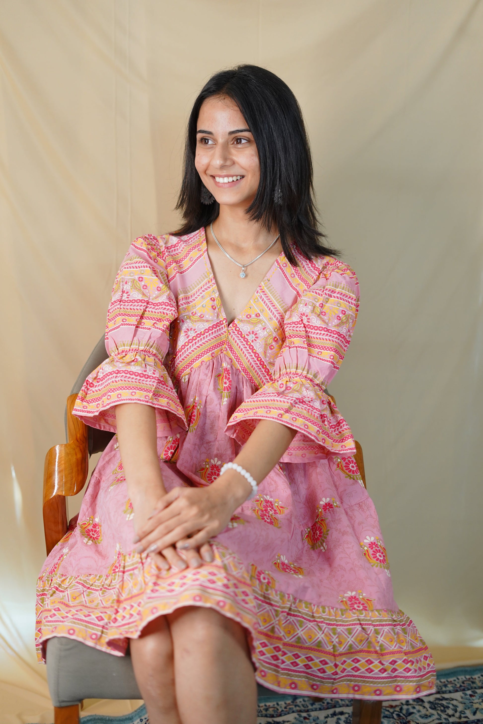 Powder pink zaira dress