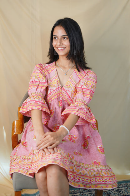 Powder pink zaira dress