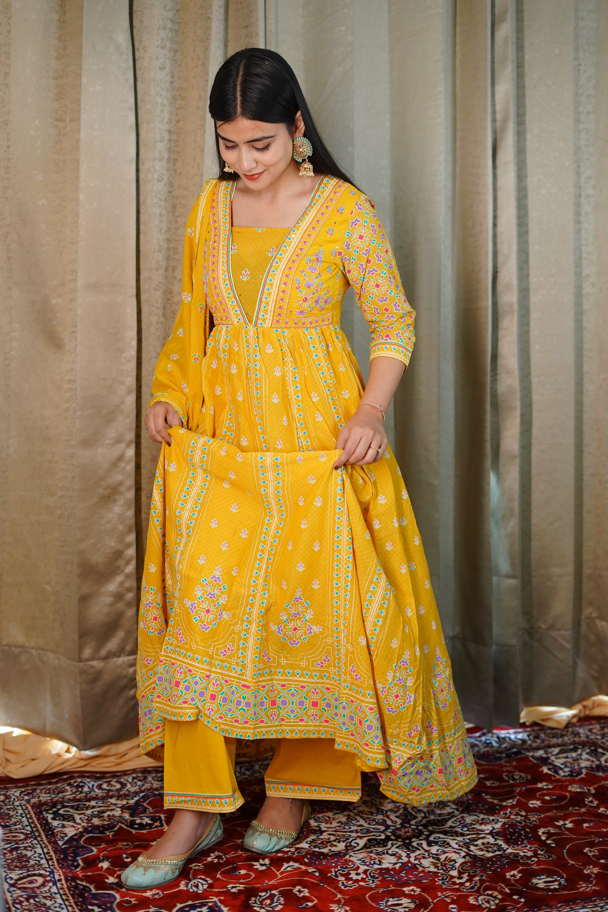 Yellow Nazakat Suit Set Dress