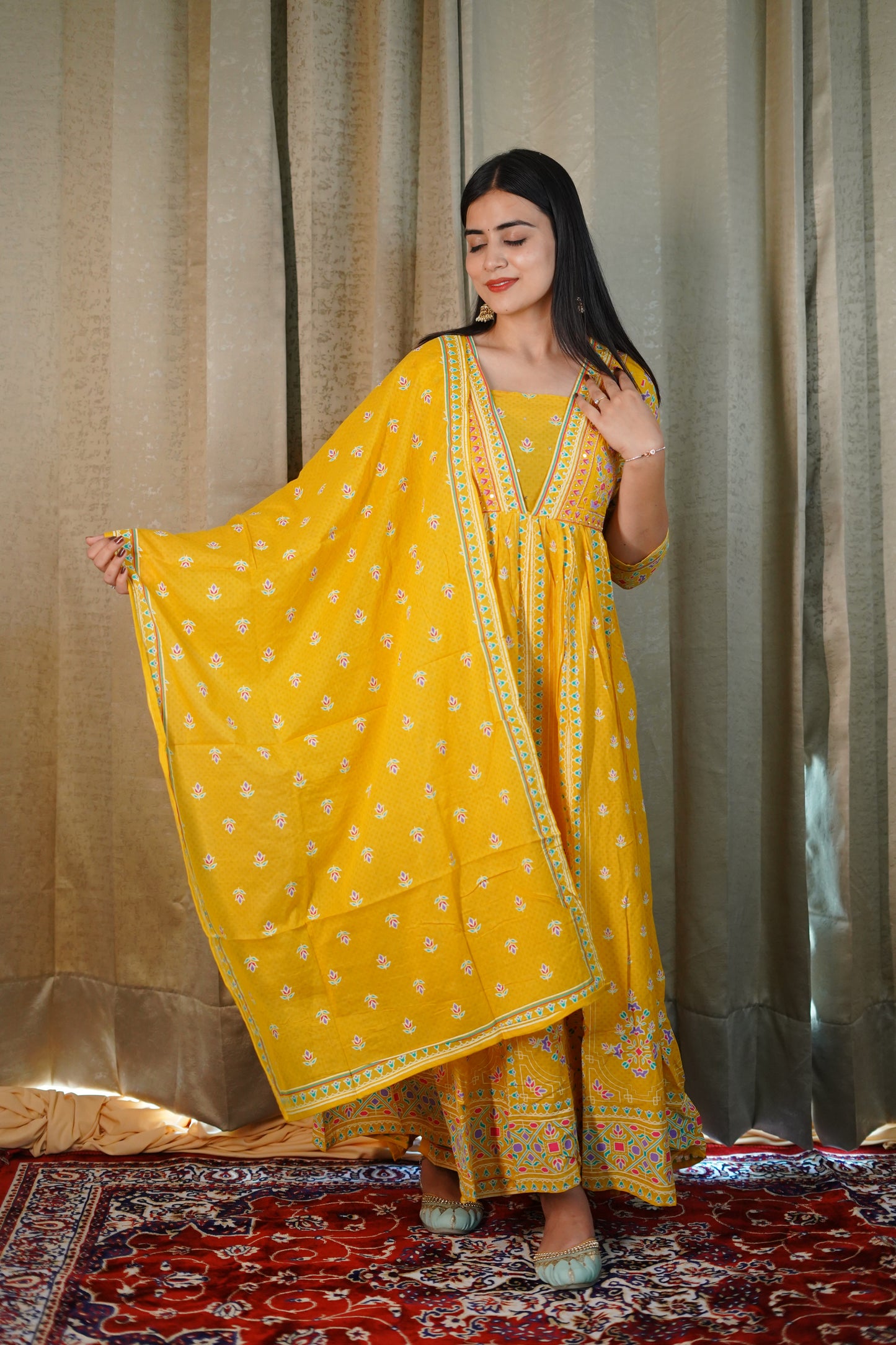 Yellow Nazakat Suit Set Dress