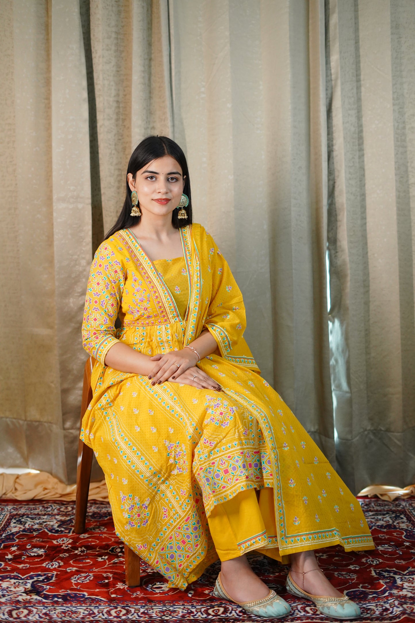 Yellow Nazakat Suit Set Dress