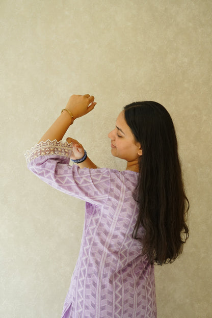Sweet lavender rua suit set